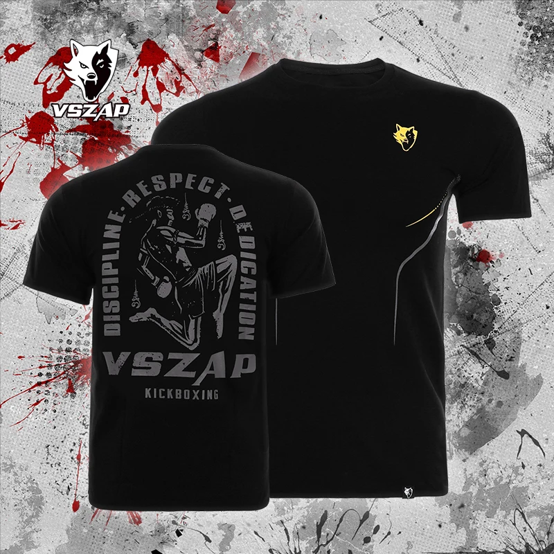 

VSZAP Glory Fighting Fighting Boxing Jiu Jitsu Training Sports Leisure Cotton Breathable MMA Short Sleeve