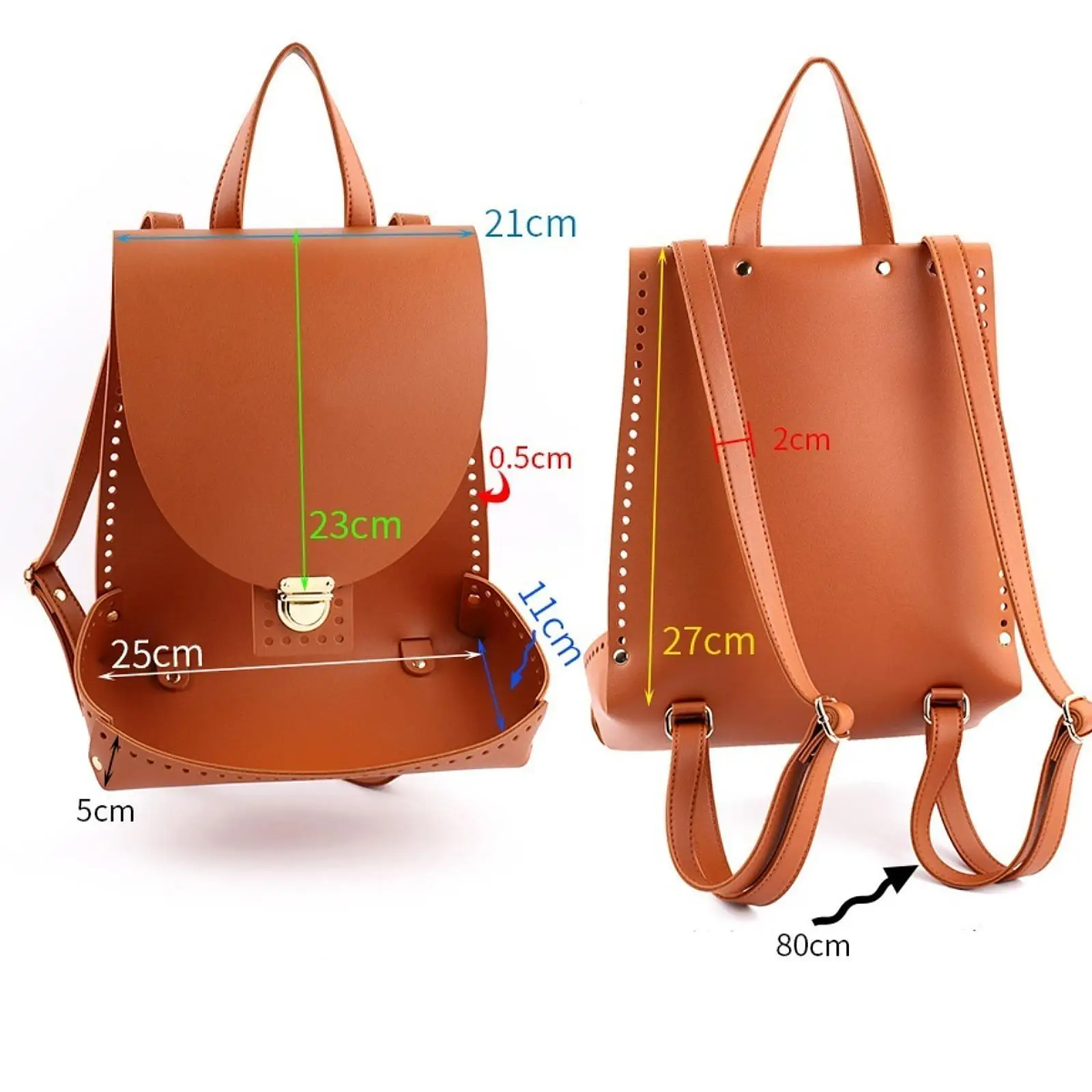 Bag Bottom for Crochet Material Handwoven Bag Hardware DIY Backpack Making Set Crochet Bag Making Set Adjustable Shoulder Strap