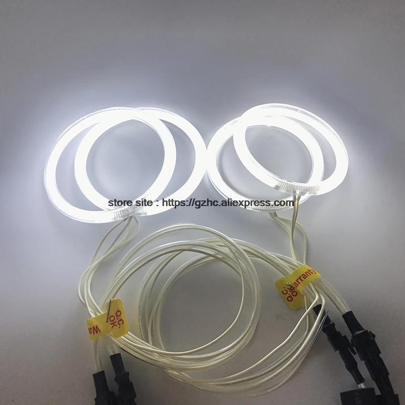 Dla Volkswagen VW Touareg 2007 2008 2009 2010 Ultra Bright Day Light DRL CCFL Angel Eyes Demon Eyes Kit Warm White Ring — zdjęcie 3