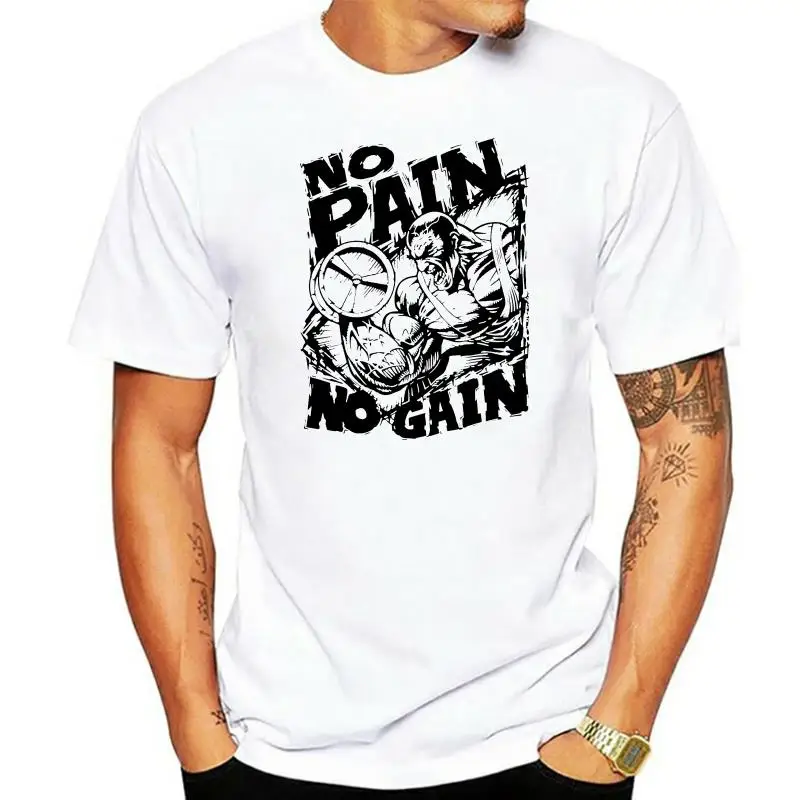 No Pain No Gain T-Shirts Branded Summer Pattern HipHop Top Tshirt For Men Short Sleeve Great Hot Sale Design