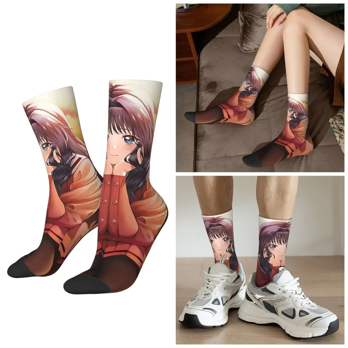 

Всесезонные носки Waguri, спортивные носки в стиле Харадзюку, мягкие модные чулки для мужчин и женщин, рождественские подарки