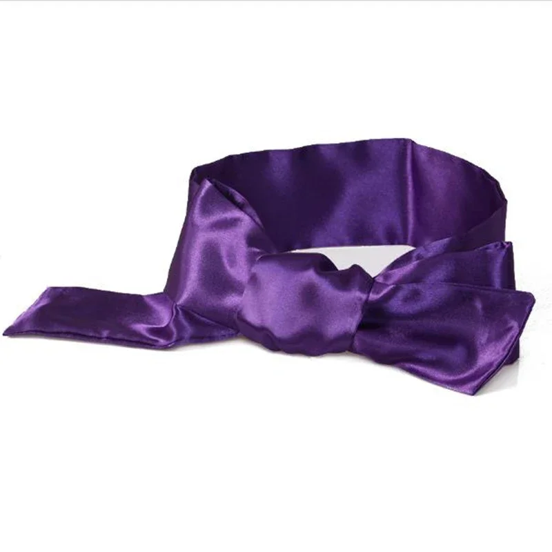 Soft Sleep Eyeshade Satin Ribbon Bandage On Eyes Sex Breathable Cover Eye Patch Belt Blindfold Sexy Exotic Lingerie Accessories