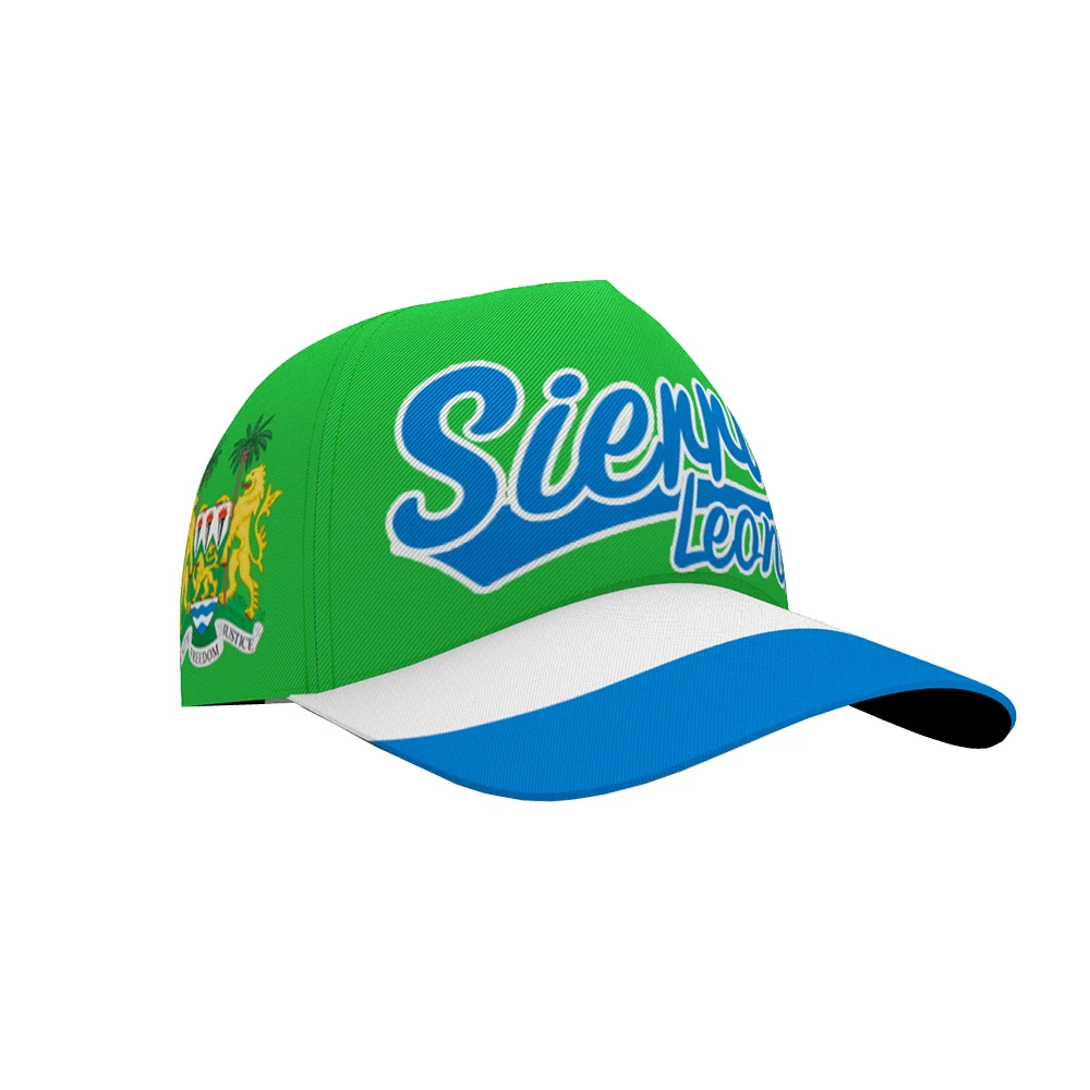 Sierra Leone Baseball Cap Custom Made Name Team Logo Sl Hat Sle Country Travel Leonean Nation Republic Flag Photo Headgear