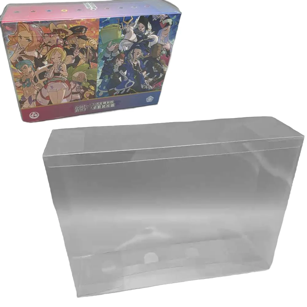 PET Box For Pokemon Card Game PTCG Pearl Shell Concrete Suit Clear Replacement Shell Collect Display Case Transparent Protector