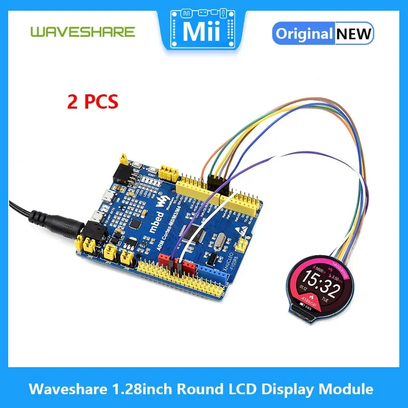 Waveshare 1.28 inch Raspberry Pi Round LCD Display Module,65K RGB Colors,240*240 SPI Interface,Support Raspberry Pi