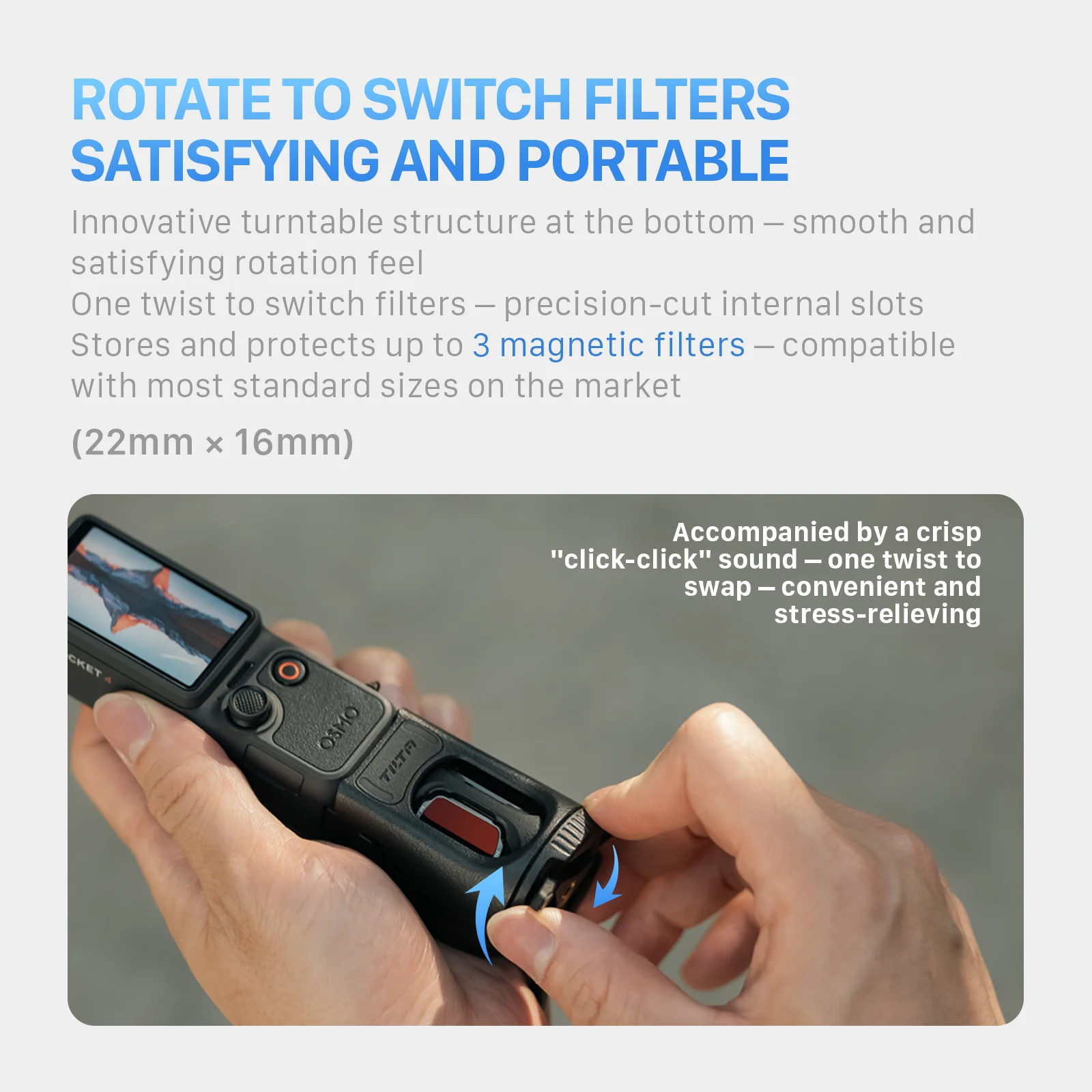 TILTA Akcesoria do DJI Osmo Pocket 4, Etui Transportowe do Pocket 3, Magnetyczny Uchwyt, Przechowywanie Filtrów, Zestaw Rozszerzający, Adapter do Etui — zdjęcie produktu 6
