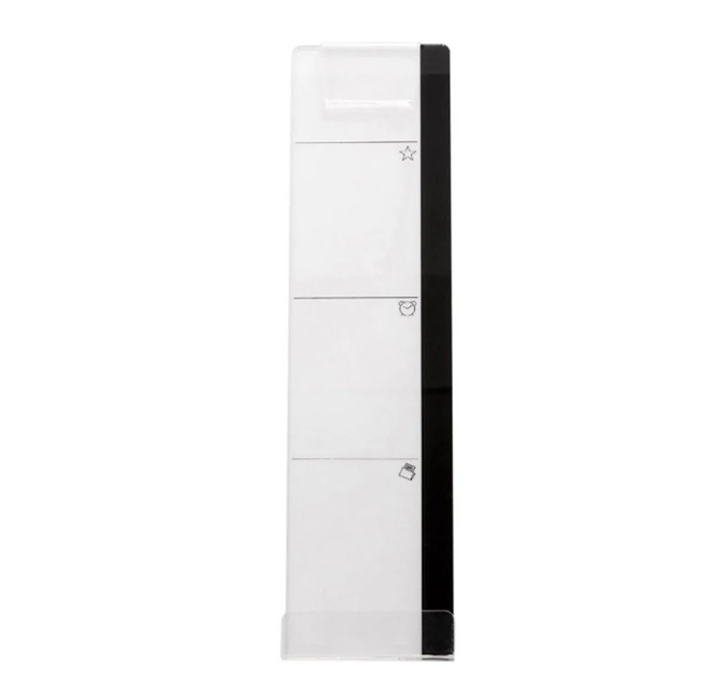 Porta Memo Trasparente per Monitor, Supporto per Note da Computer con Lato Sinistro Apribile, Organizzatore Promemoria per Ufficio e Casa