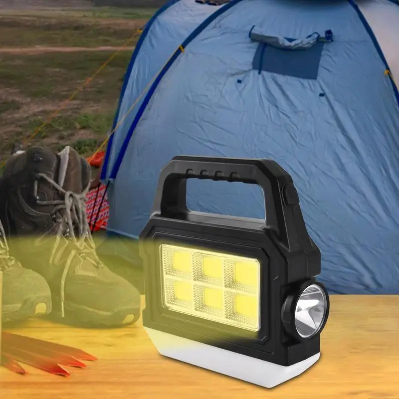 

Солнечный фонарик COB, солнечная зарядка, перезаряжаемый ручной боковой фонарь COB, инспекционный рабочий прожектор, водонепроницаемый 5-режимный прожектор