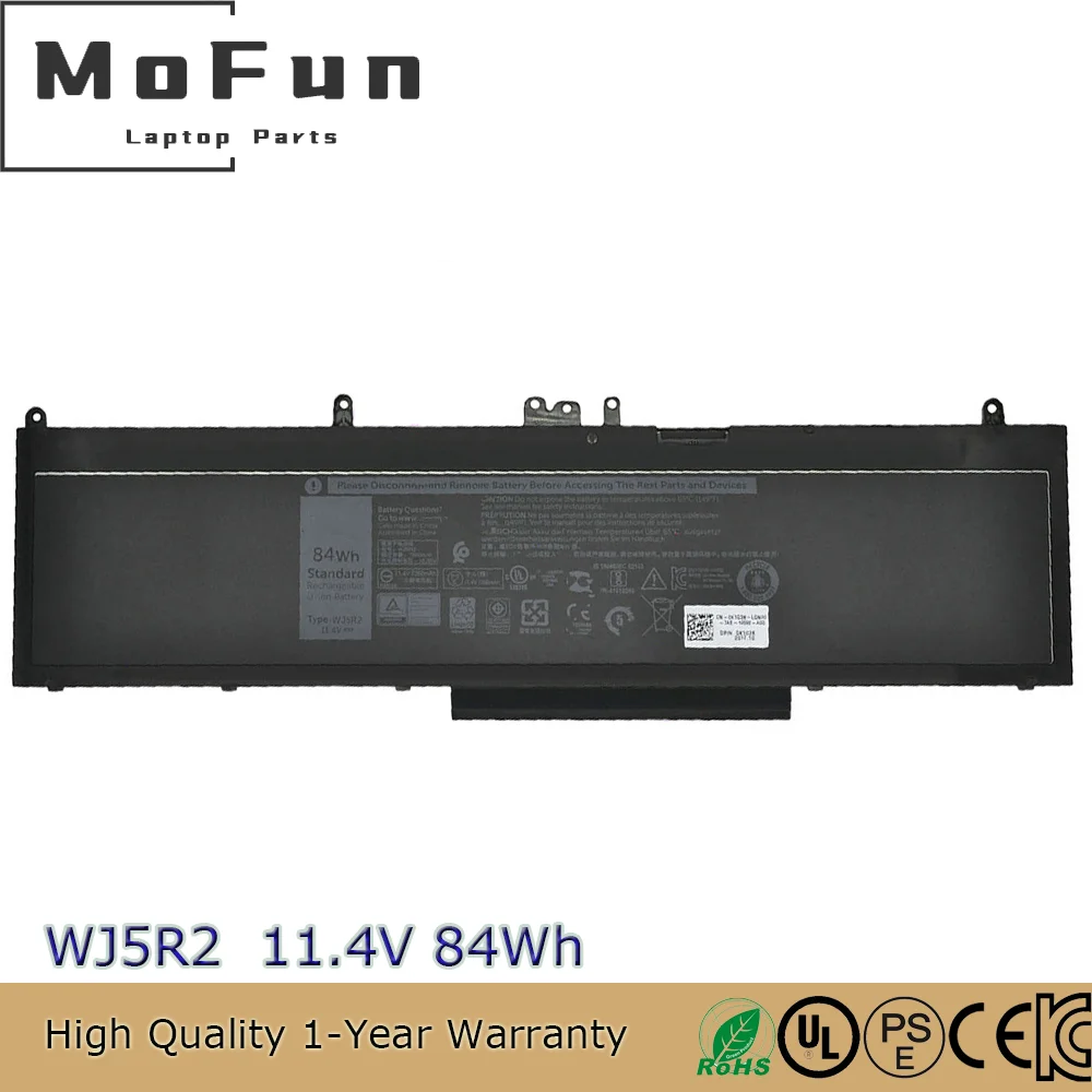 New WJ5R2 84Wh Laptop Battery for Dell Latitude E5570 Precision 3510 P48F 04F5Y 4F5YV