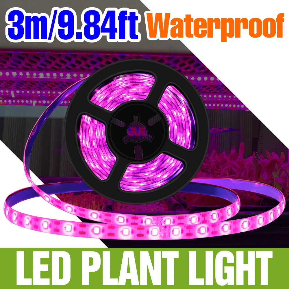 

5V Full Spectrum Plant Light Strip LED Indoor Seeds Grow Lights USB Greenhouse Tent Vegs Hydroponics Planting Box Fill Lighting