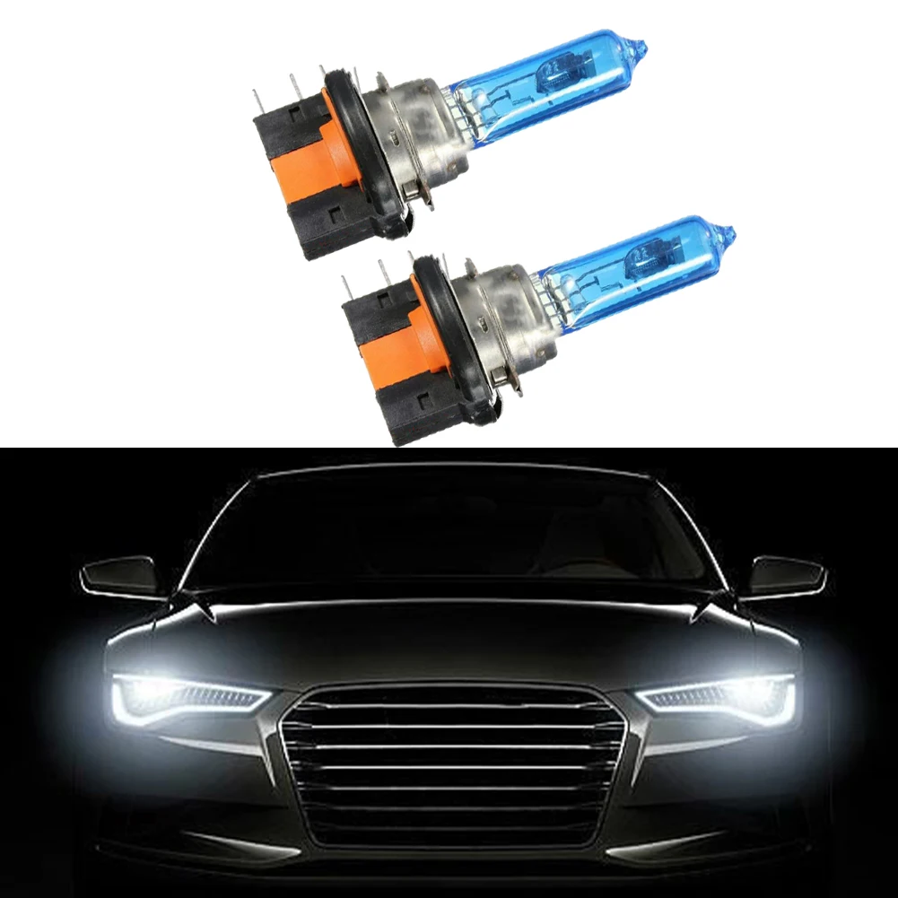 White Halogen Bulbs H15 Halogen Bulbs 1Pack Current 24A Easy Installation Power 55W Socket Type H15 For 12V Car