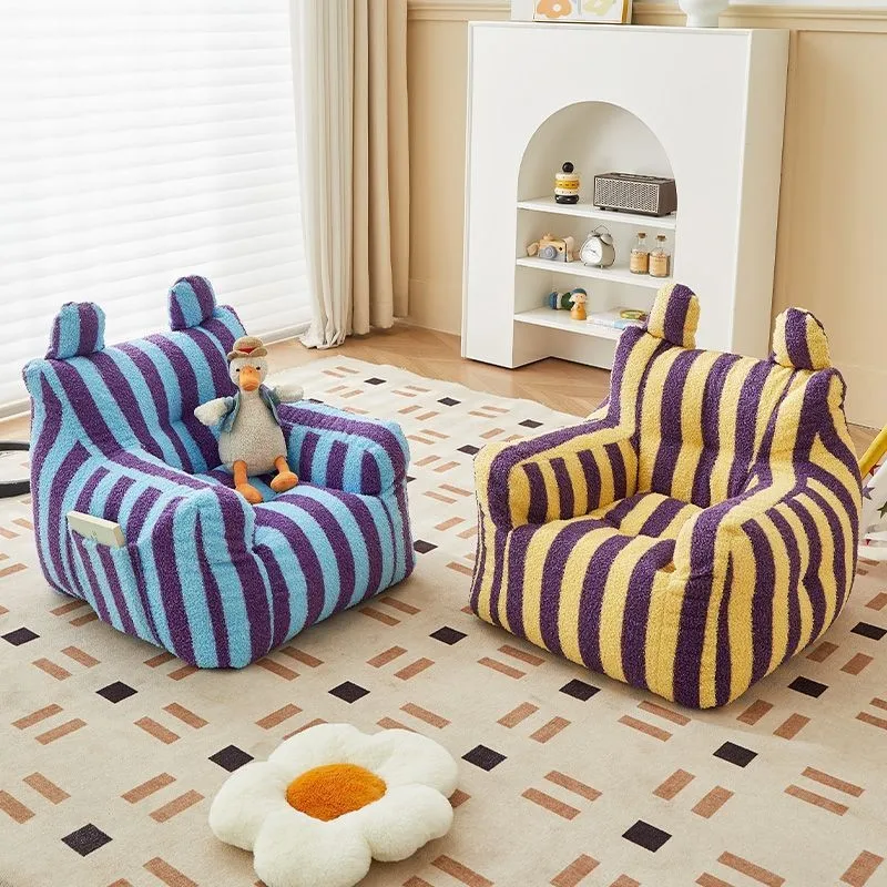 K-STAR Lazy Sofa Chair Dopamine divano per bambini Baby Reading Corner Mini Cute Sofa Cartoon Stripe nuova vendita calda 2024 DropShipping