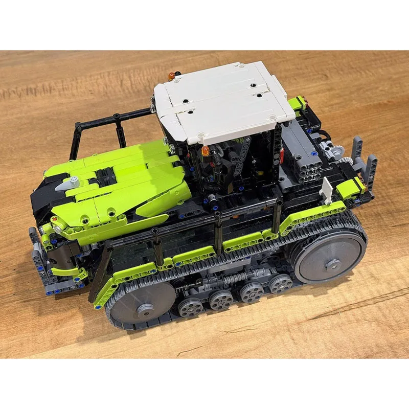 

MOC-228956 Гусеничный сельскохозяйственный трактор, строительные блоки, модель 1600 деталейMOC, креативные строительные блоки для мальчиков и детей на день рождения, игрушки, подарки