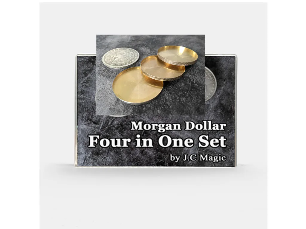 

Four in One Morgan Dollar Set Magic Tricks Close Up Magia Coin Appear Vanish Magie Mentalism Illusions Gimmick Prop Accessories