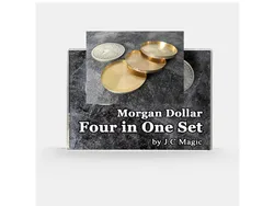 Four in One Morgan Dollar Set Magic Tricks Close Up Magia Coin Appear Vanish Magie Mentalism Illusions Gimmick Prop Accessories