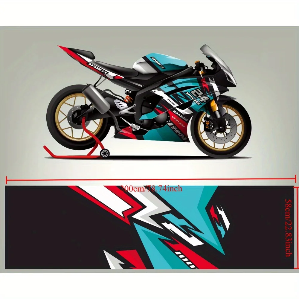 Full Body Racing Graphic Decals Vinyl Wrap Motorcycle Full Wrap Stickers Decorative Motorcycle Race Color Change Film
