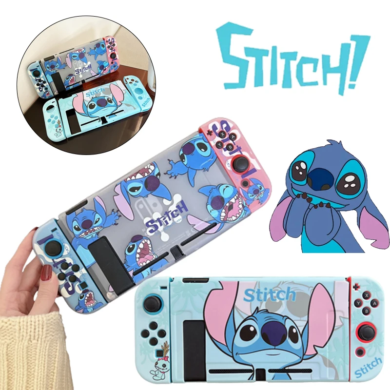 Disney Stitch Switch Case For Nintendo Switch NS Cartoon Silicone Shell Shockproof Protective Cover Game Console Accessories