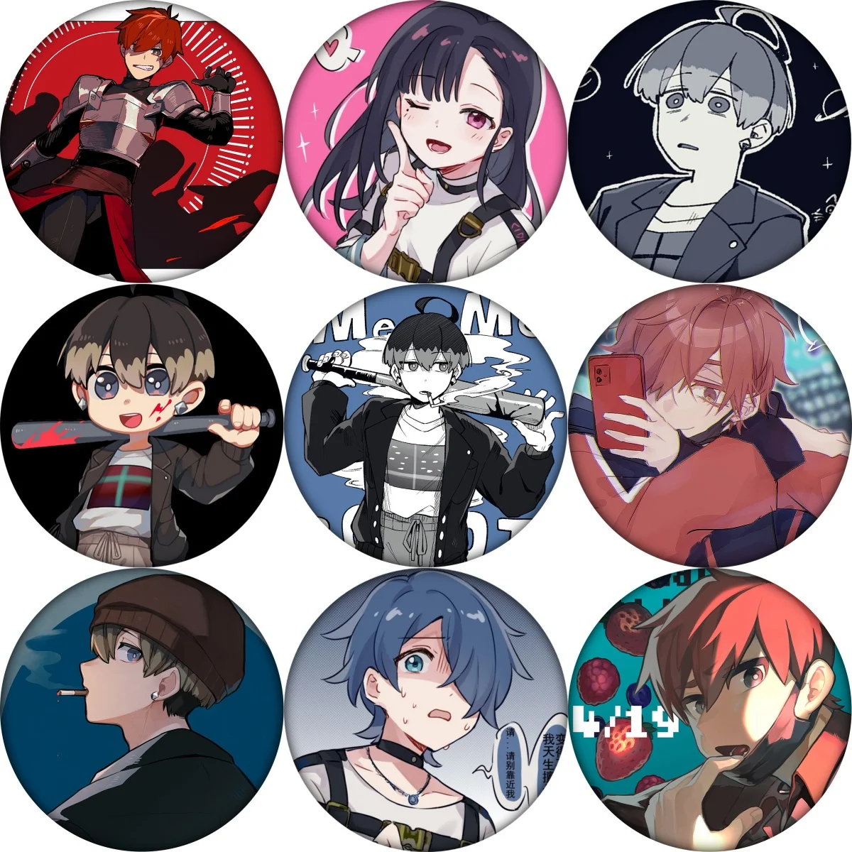 

58MM MILGRAM Cosplay Badge Anime Brooch Pin Accessories For Clothes Backpack Decoration gift