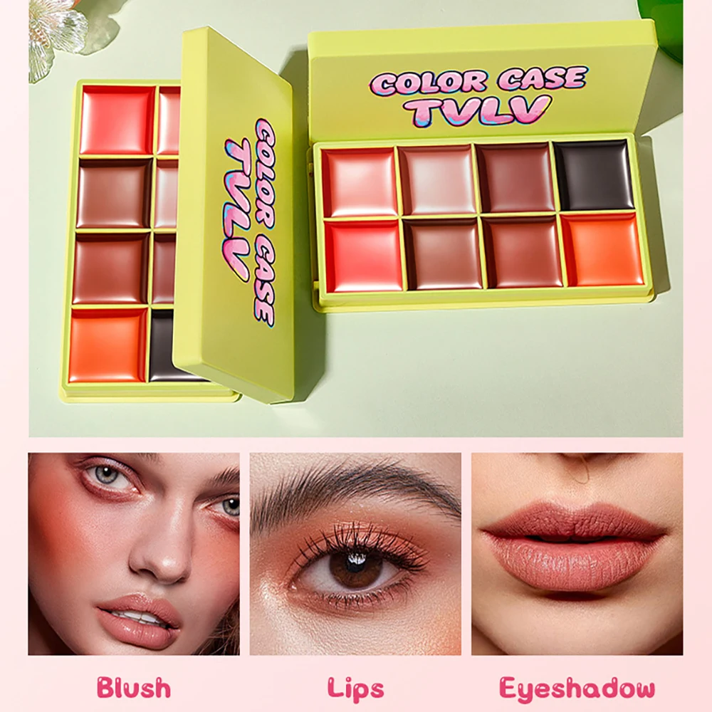 

8 Colors Blusher Bright Color Box Facial Cosmetics Powder Blusher Enhance Complexion Face Plump Rouge Cream Makeup