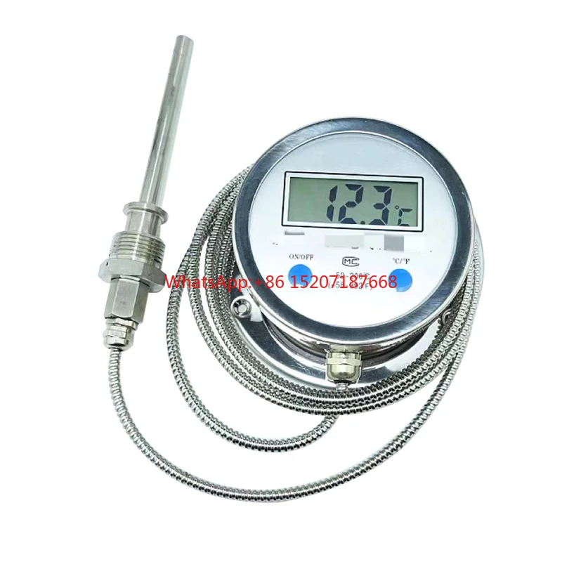 

150mm axial mounted thermometer capillary SS thermometer