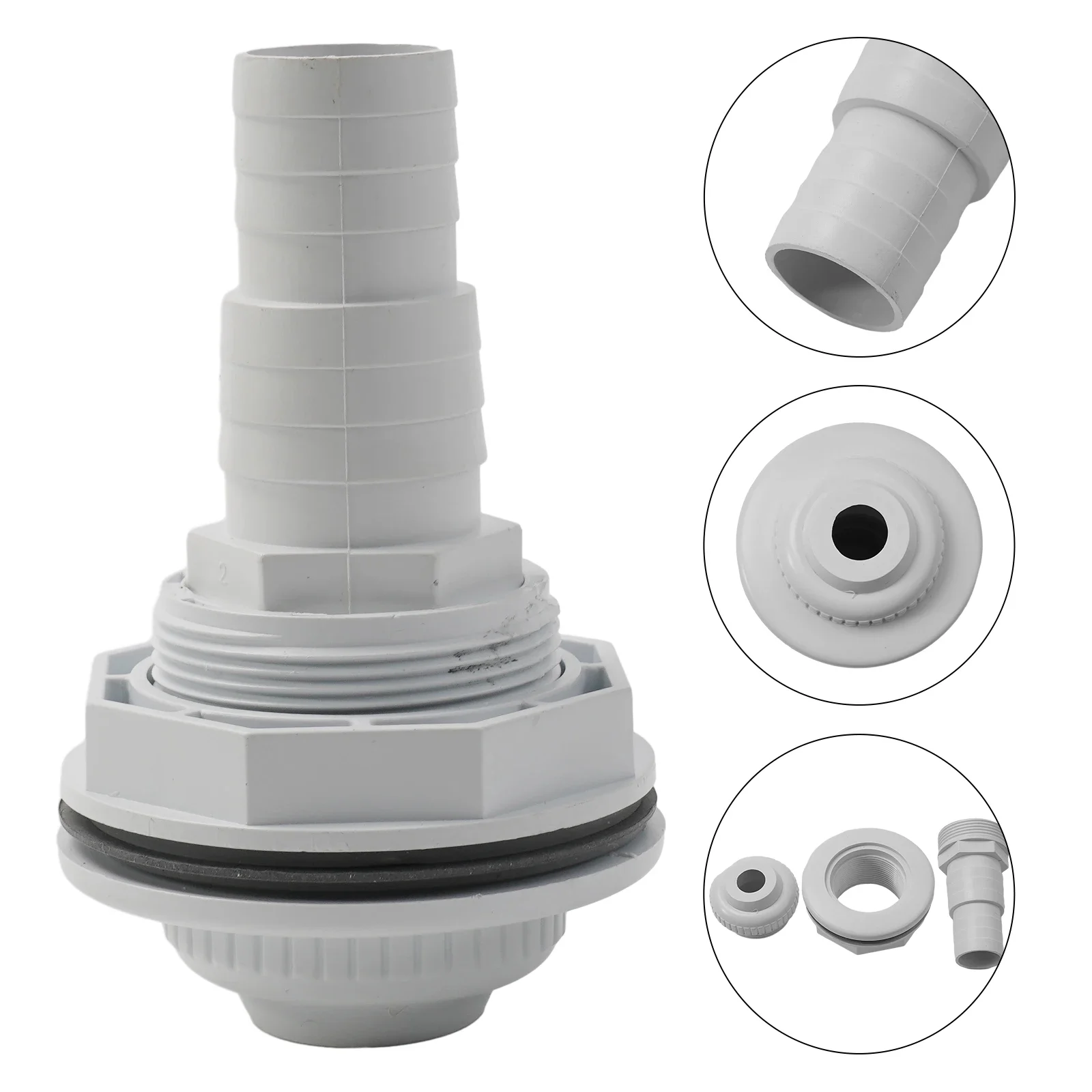 Pool-Rücklaufdüsen-Set mit 1-1/2 Zoll MIP-Schlauchadapter und 3/4 Zoll …