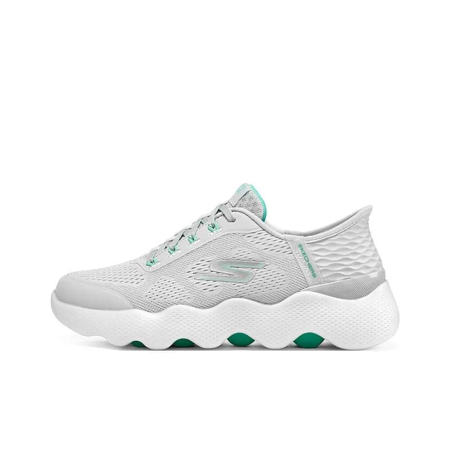 Skechers Women's GO WALK Massage Low top Walking Shoes Women's Gray Green 124916-GYAQ