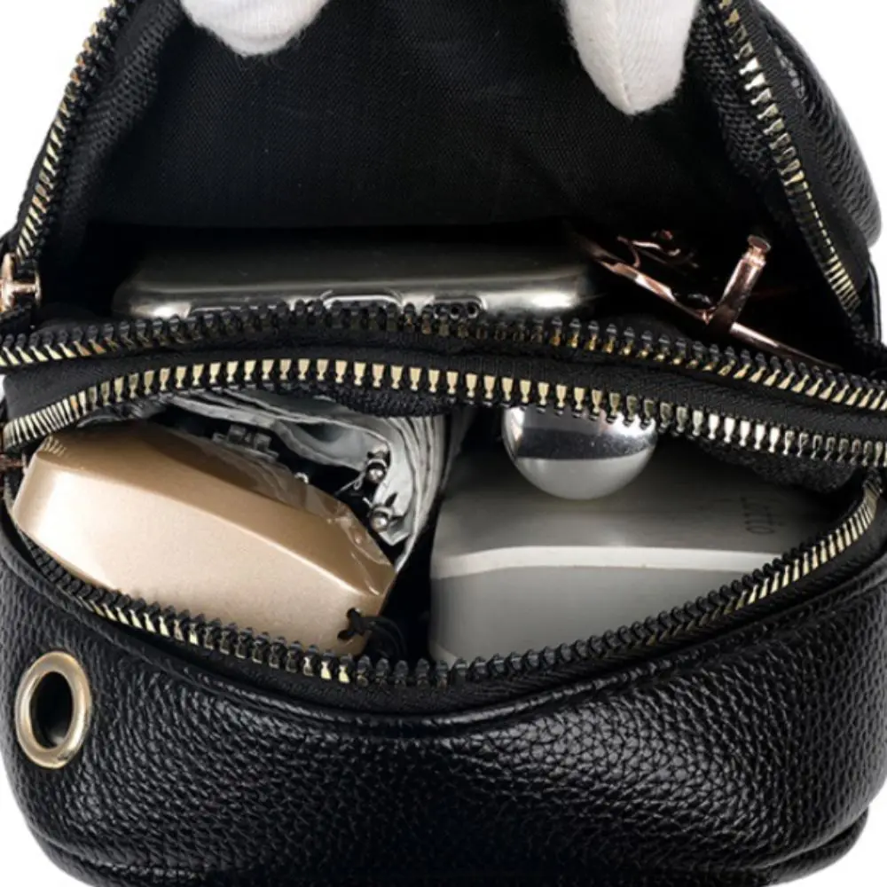 Große Kapazität Damen Crossbody-Handytasche Mehrschichtige Vertikale Frauen-Schulter-Handytasche INS Leder-Handytasche – Detail 7