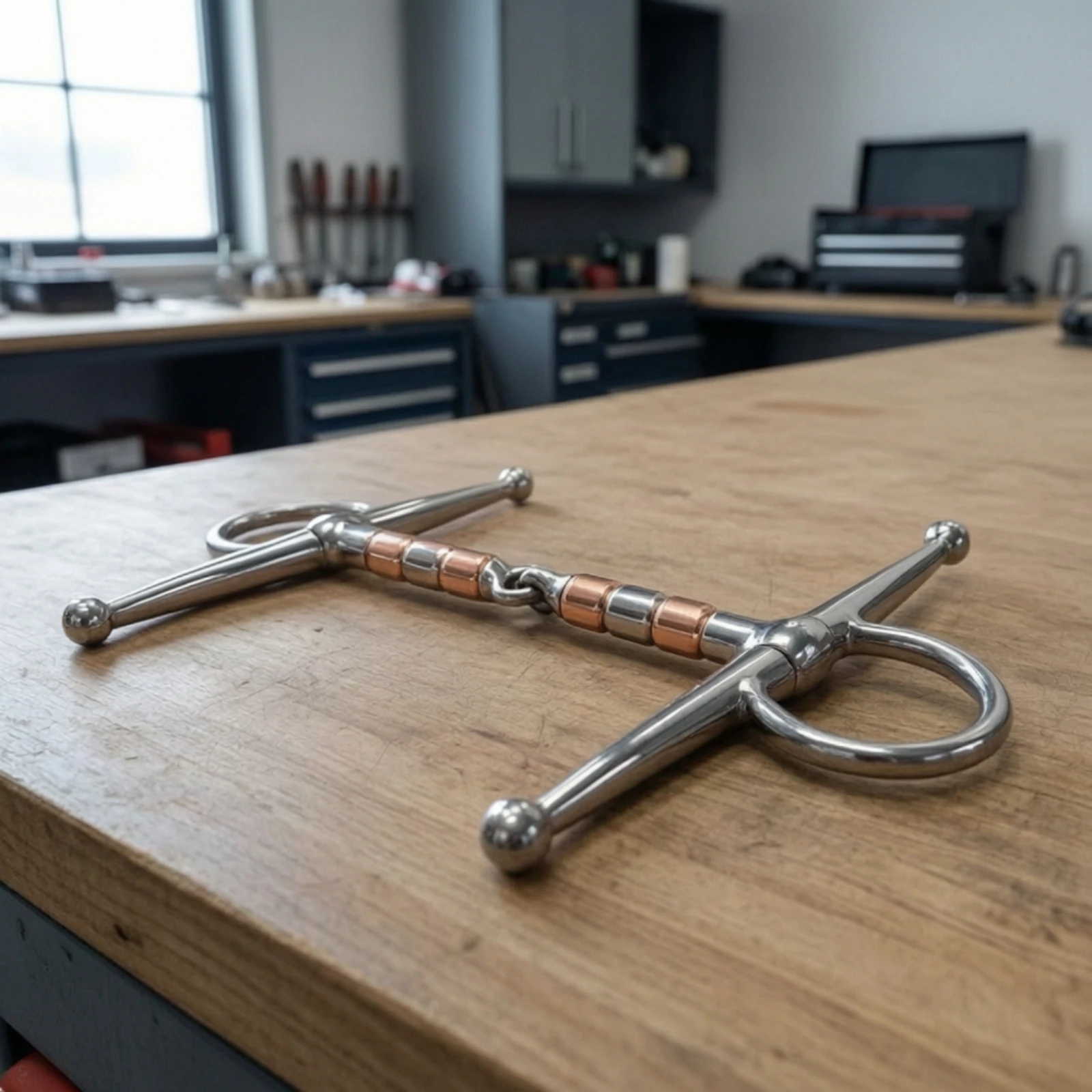 Horse Bit with Copper Rollers Polished Jointed Snaffle Riding Bit Inox Stainless for Training Arena