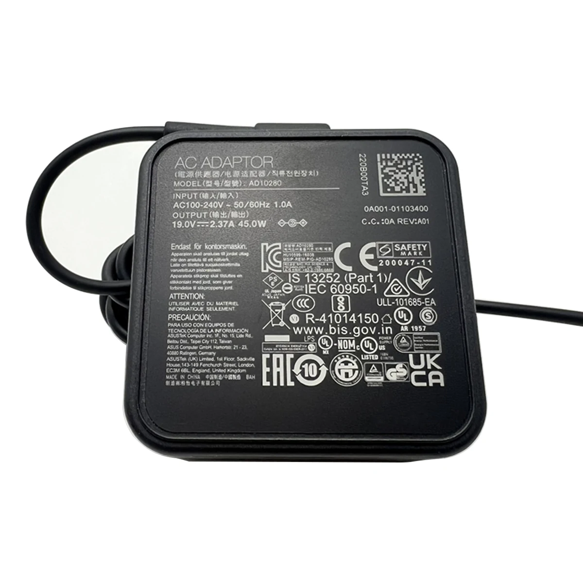 Imagem -02 - Adaptador ac para Asus Laptop Carregador de Alimentação Ad10280 19v 2.37a 45w 4.5x3.0 mm Adp45ze b