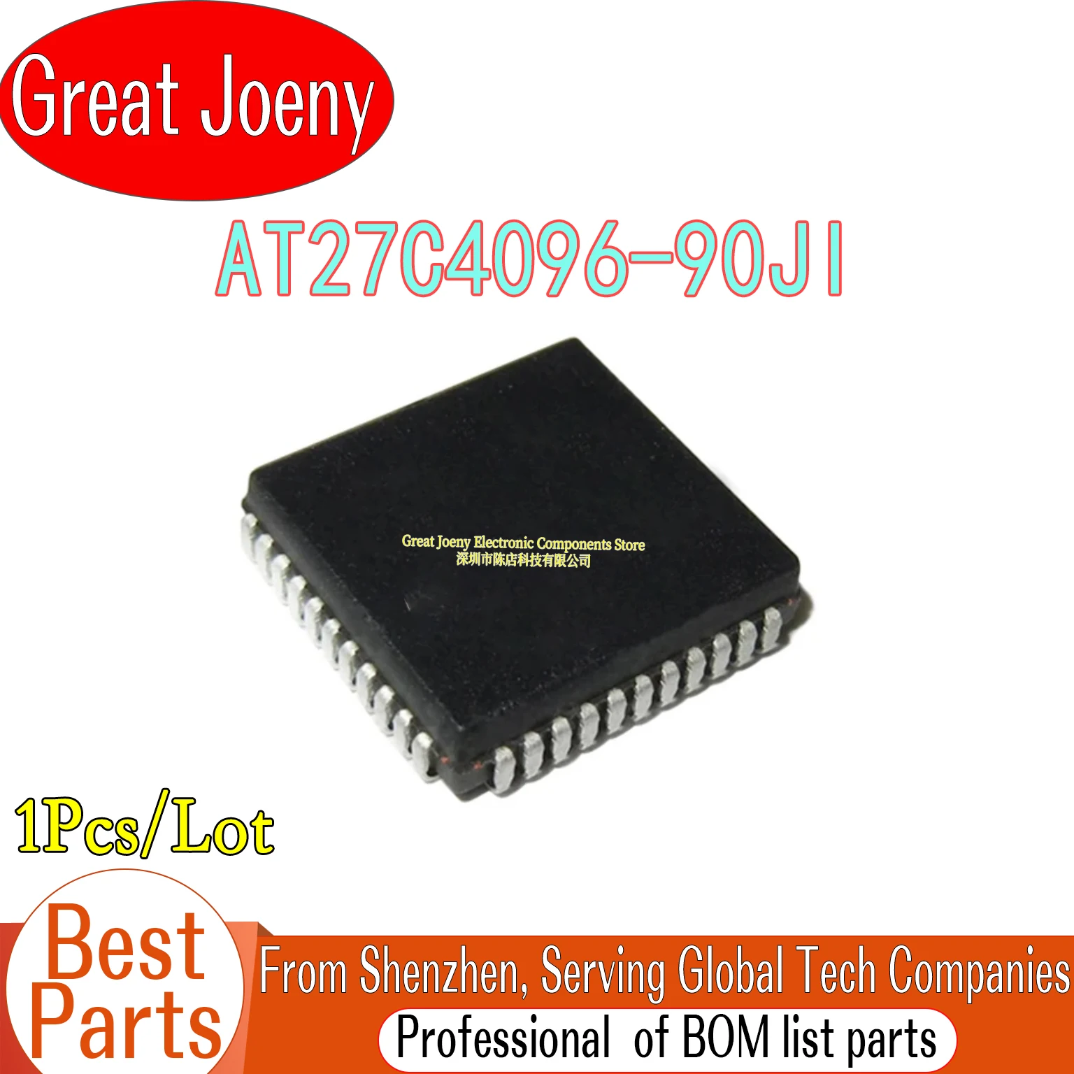 

100% New Original AT27C4096-90JI AT27C4096 IC Chipset PLCC-44