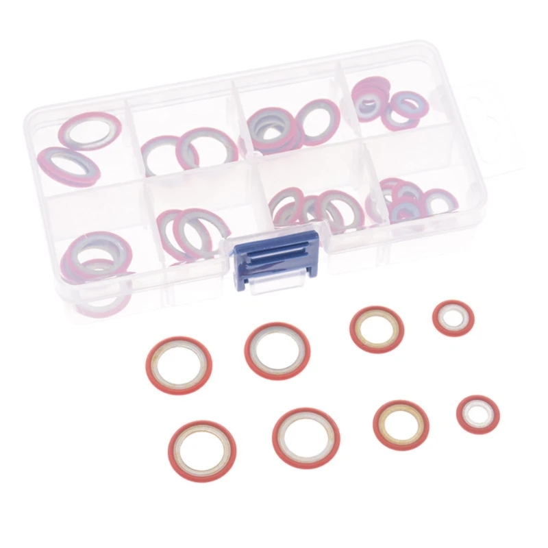 30 Pieces/Set Automotive Air Conditioning System Sealing O-ring Compressor Expansion gaskets Pipe Head Sealing Gasket