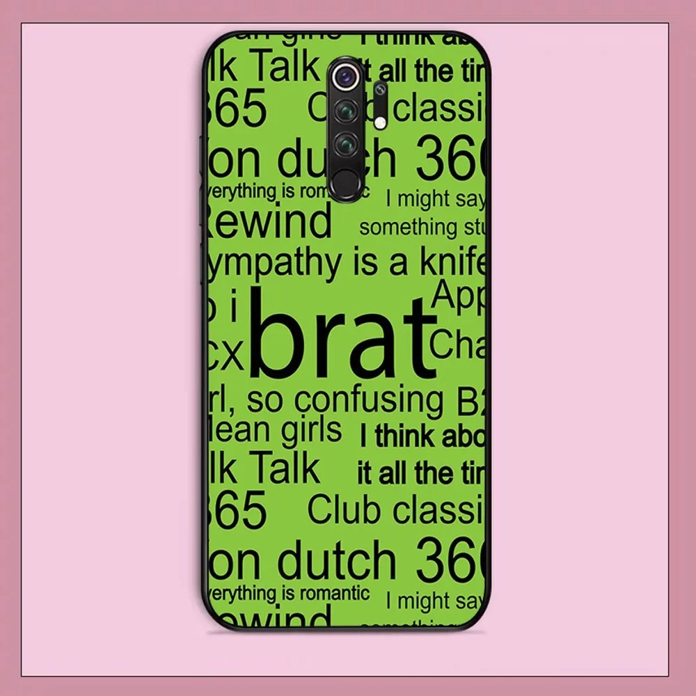 Singer C-Charli XCX Brat 360 365 Phone Case For Redmi Note 4 X 5 A 6 7 8 T 9 9S 10 11 11S 11Epro Poco M3 Pro