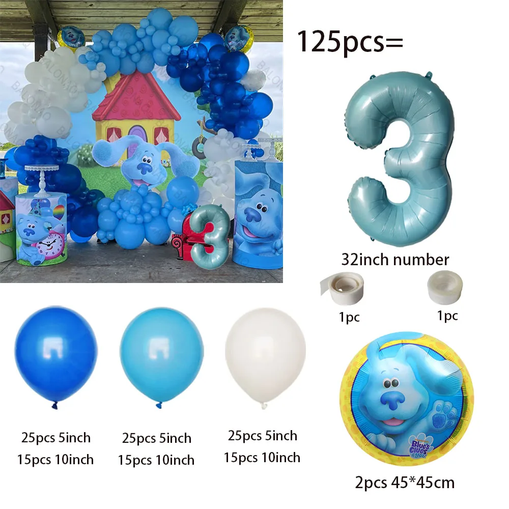 1set Blues Clues Theme Balloons Pet Blue Dogs Birthday Balloons for Baby Shower Birthday Party Decor Kids Air Globos Toys