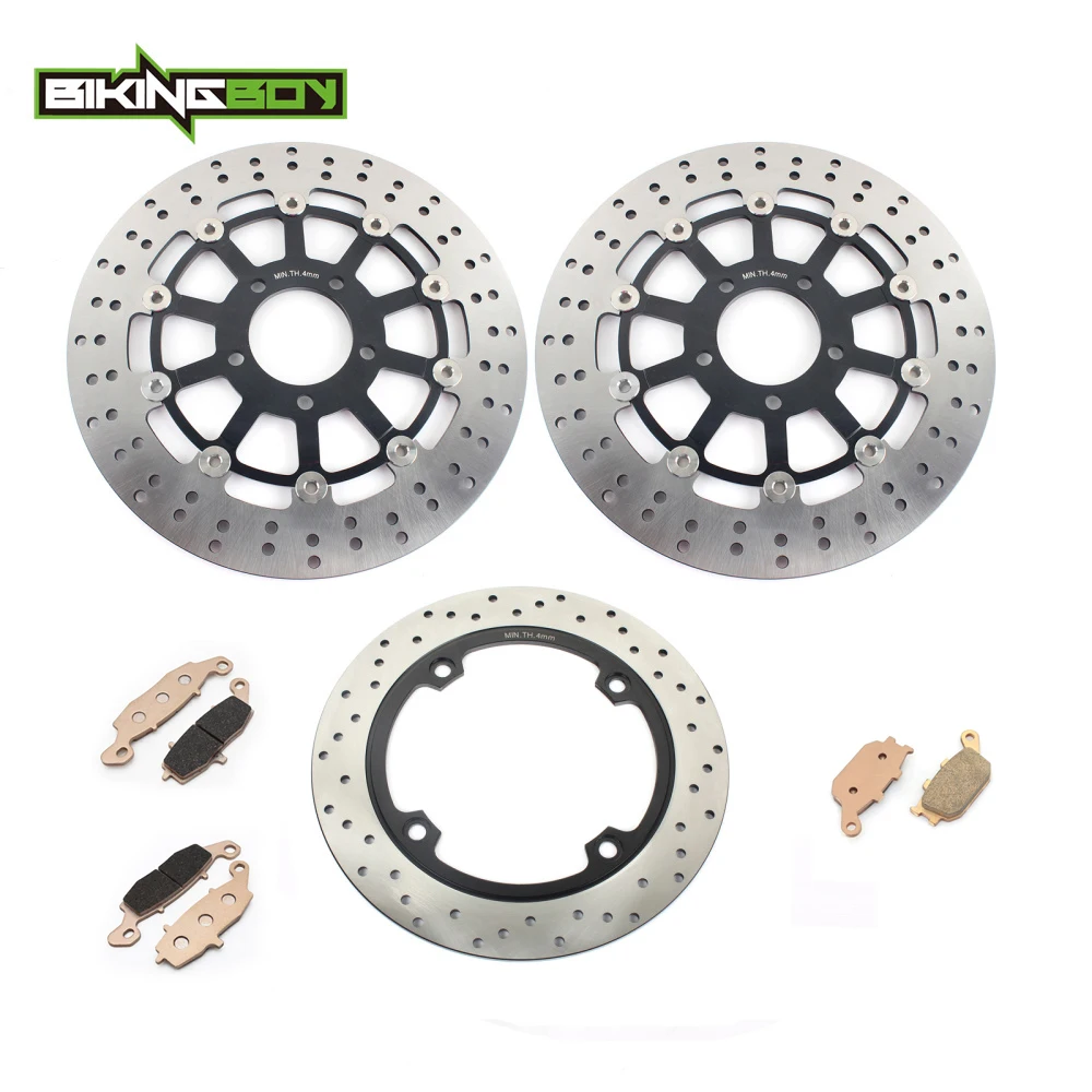 BIKINGBOY Front Rear Brake Discs Disks Rotors + Pads For Suzuki V-Strom DL 650 K4 K5 K6 DL 1000 02 03 04 05 06 07 08 09 Full Set