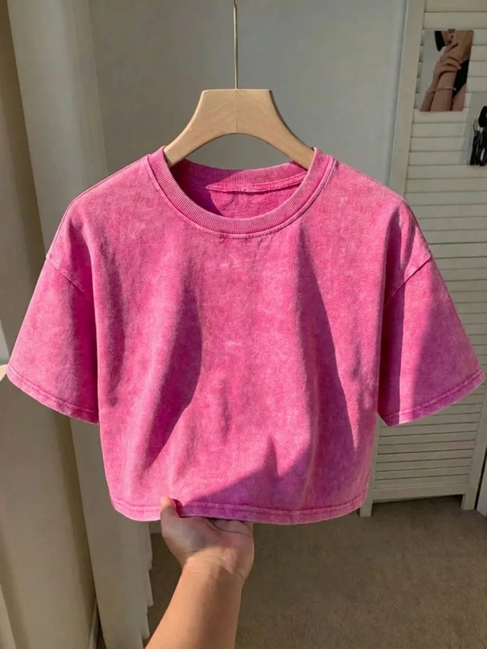 Sommerliche Baumwoll-T-Shirts für Damen, Y2K-Stil, locker geschnitten, O-Ausschnitt, Crop-Tops, Streetwear, lässige Vintage-Kurzarmshirts