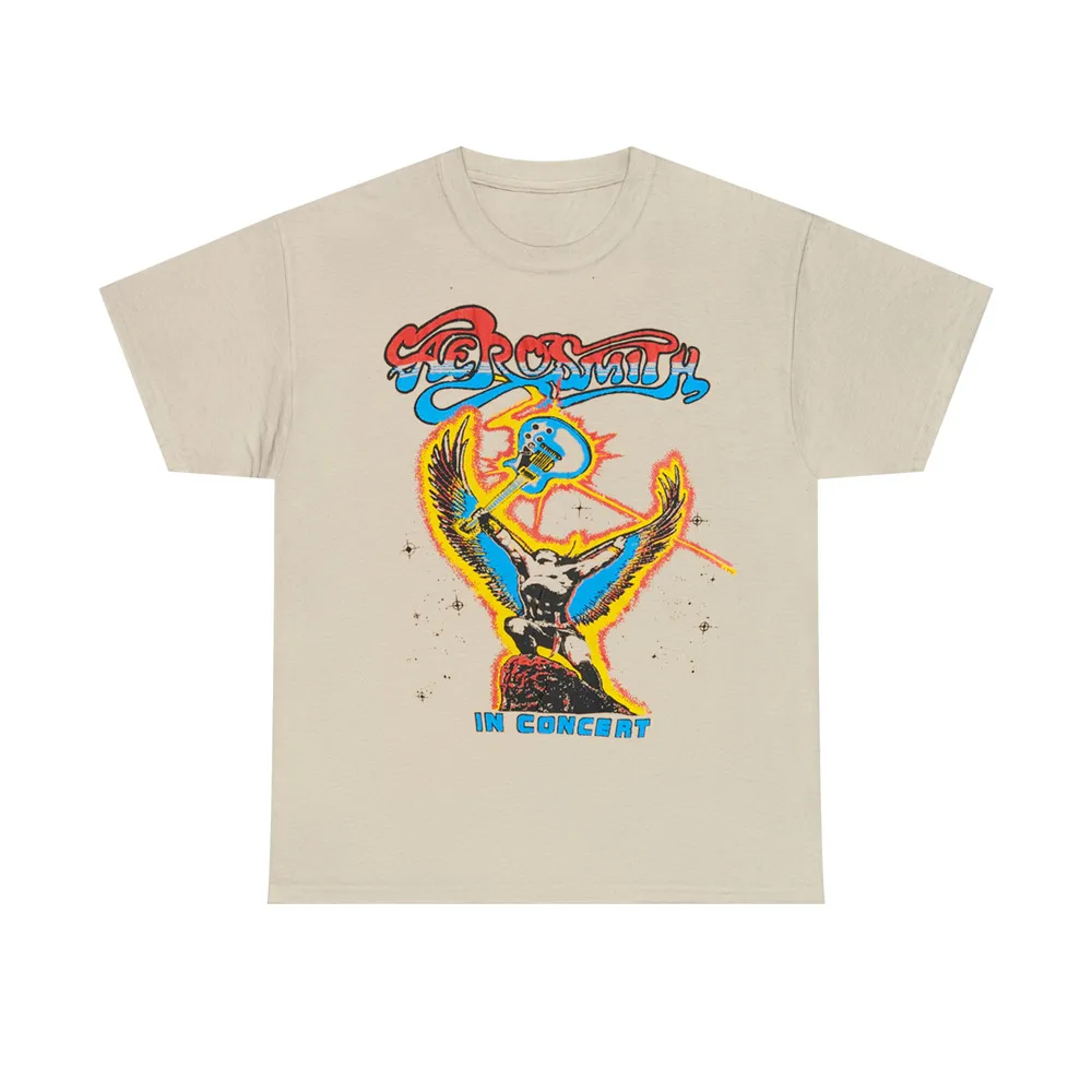 VTG Aerosmith IN CONCERT Sand T-shirt Unisex Tee High Quality 100%Cotton Short Sleeve