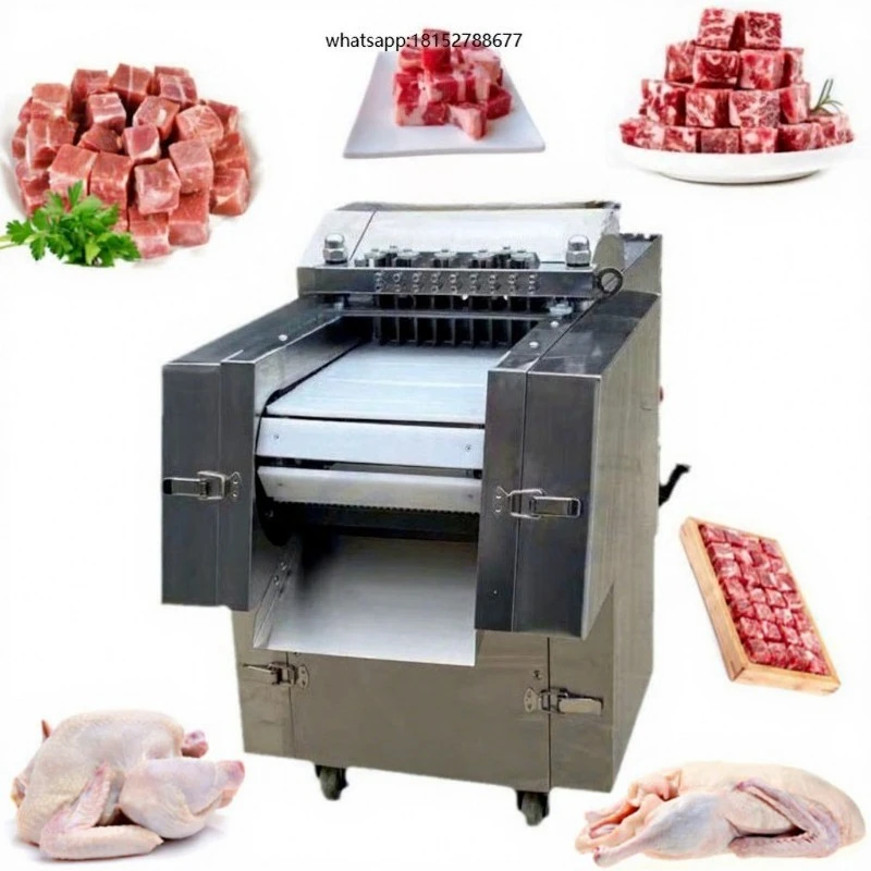 Commercial Stainless Steel Frozen Cube Meat Dicer Meat Strips Cutting Machine Meat Dicing Machine