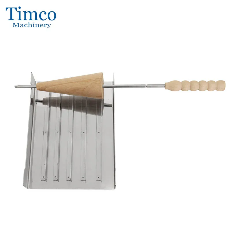 TIMCO Manual Chimney Cake Cutter Kurtos Kalacs Handy Mini Ice Cream Cone Chimney Cake Bread Hungary Roll Cutter Machine