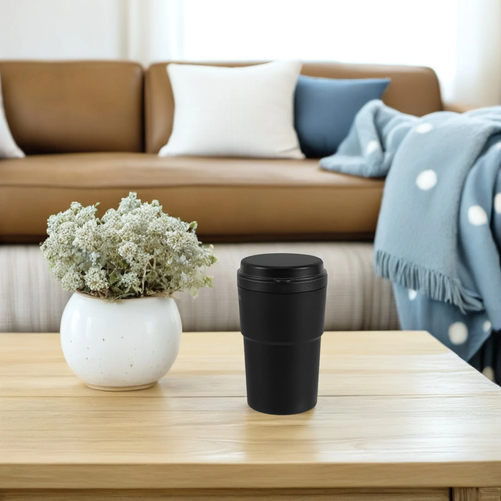 

Car Ashtray Portable Compact Design Large Capacity Odor Prevention Stylish Automotive Cigarette Holder For Vehicle Truck Home