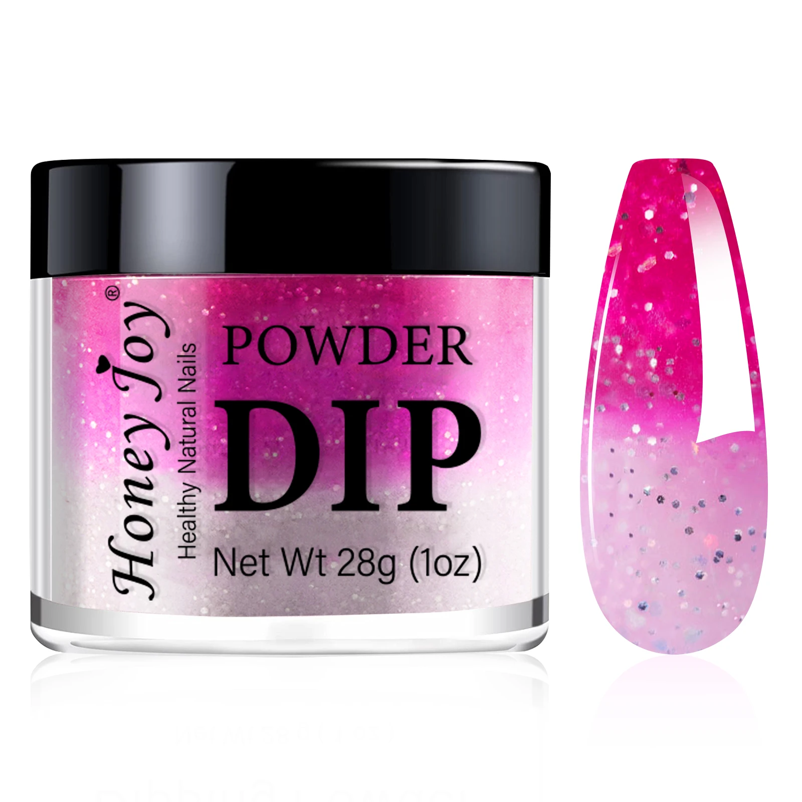 28 جرام/الوعاء الاكريليك غمس مسحوق درجة الحرارة اللون تغيير تألق بريق تراجع مسحوق نظام كما تأثير طلاء الأظافر مسمار الفن صالون DIY بها بنفسك #1