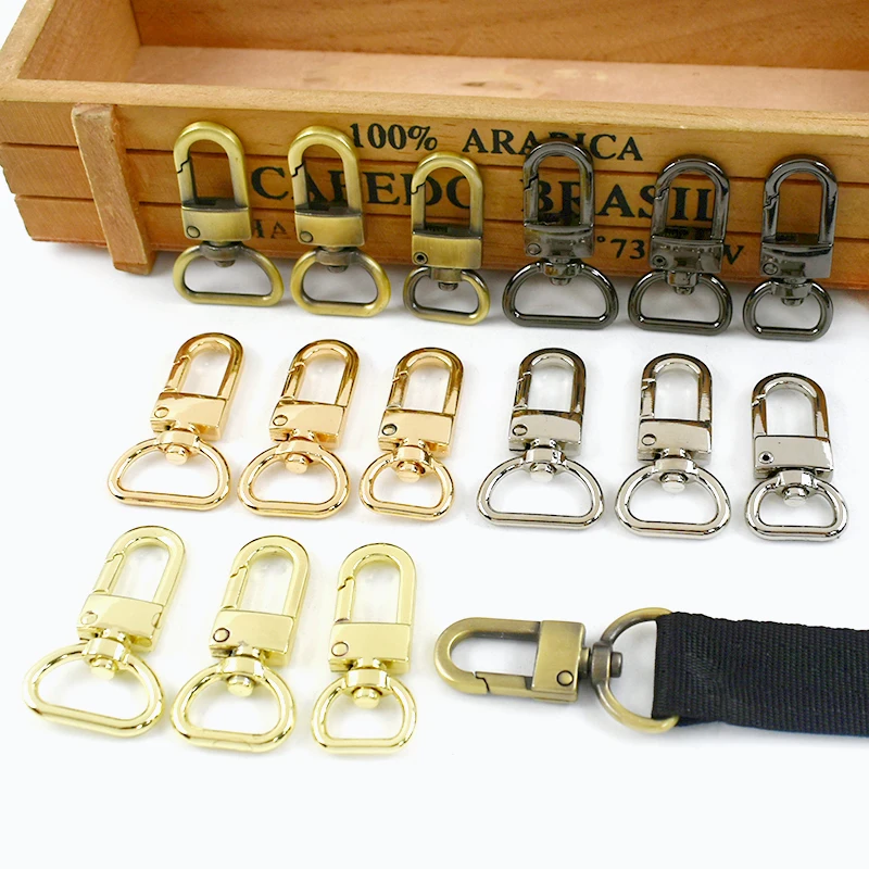 

20/50Pcs 13/16/19mm Swivel Lobster Buckle D Ring Tail Metal Buckles for Bag Strap Hook Dog Collar Clasp DIY Hardware Accessories