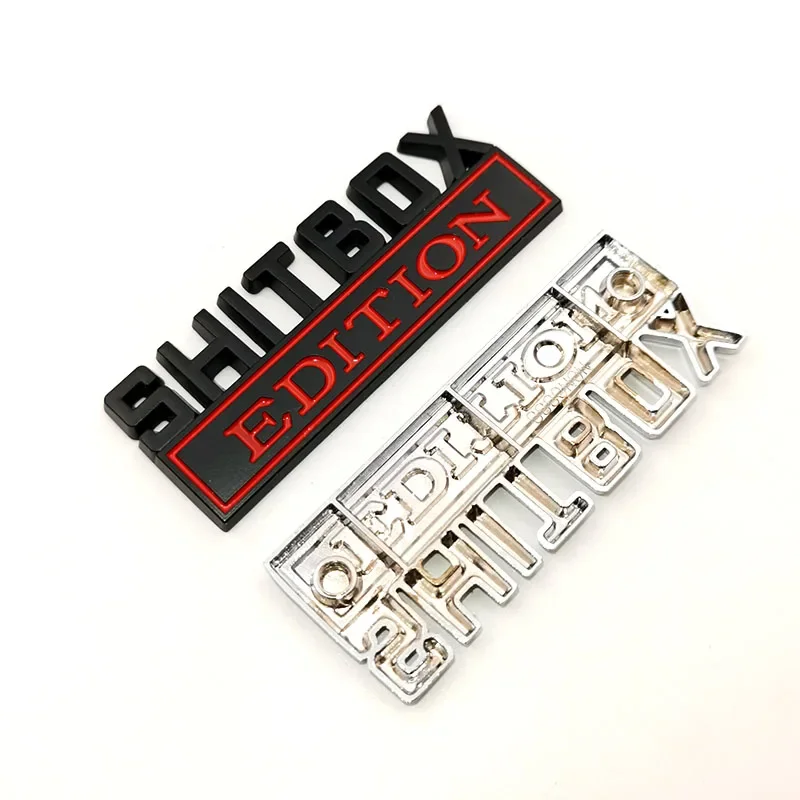 3D Zinc Alloy Emblem SHITBOX EDITION Badge Car Tail Side Sticker Accessories for Jeep, Dodge, Chrysler and Trucks. view 4