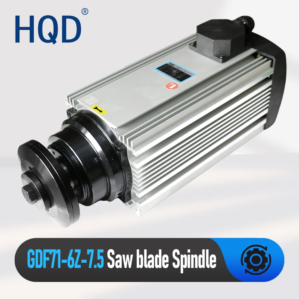 

2026 New 7500w Spindle Motor For Saw Blade High Speed 100hz 6000rpm7.5kw AC 200-240v 380-440V 11.94Nm 30mm flange with saw blade
