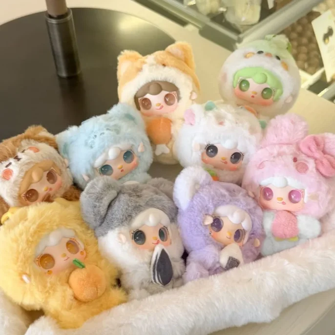 Yooki V10-caja ciega Gourmet de abrazo, peluche misterioso, tema de animales Kawaii, decoración de escritorio para habitación, figuras coleccionables bonitas, regalo para niña y niño
