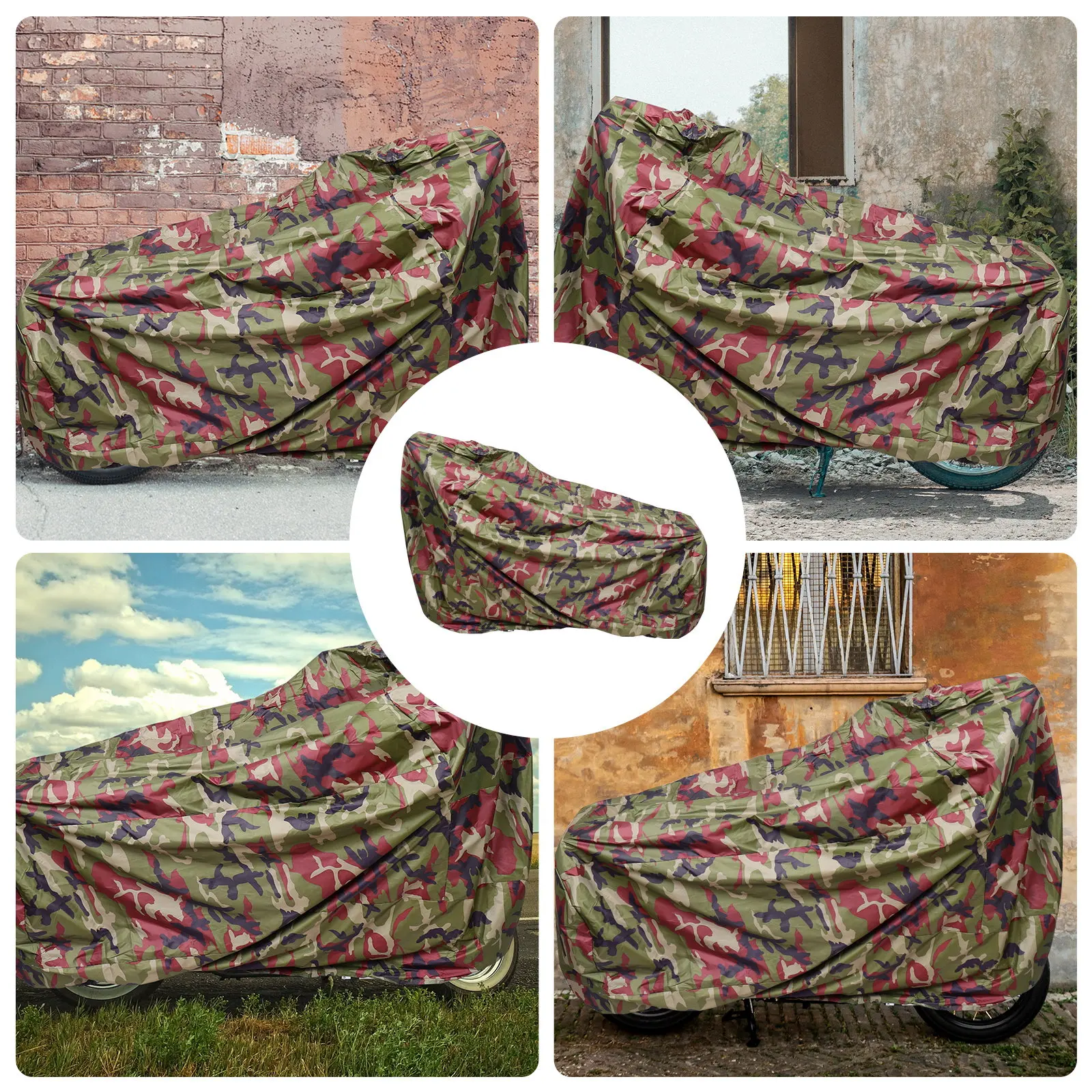 

1Pcs Waterproof Motorcycle Cover Dust Rain Protector Shelter Heat Resistant Motorbike Storage Outdoor Indoor Protector