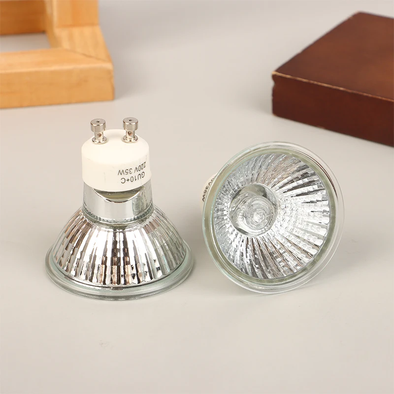 1PC 120V/220V 35/50W GU10 MR11 MR16 Halogen Reflector Cup Light Thick Glass Halogen Tungsten Spotlight Lamp Cup Lighting