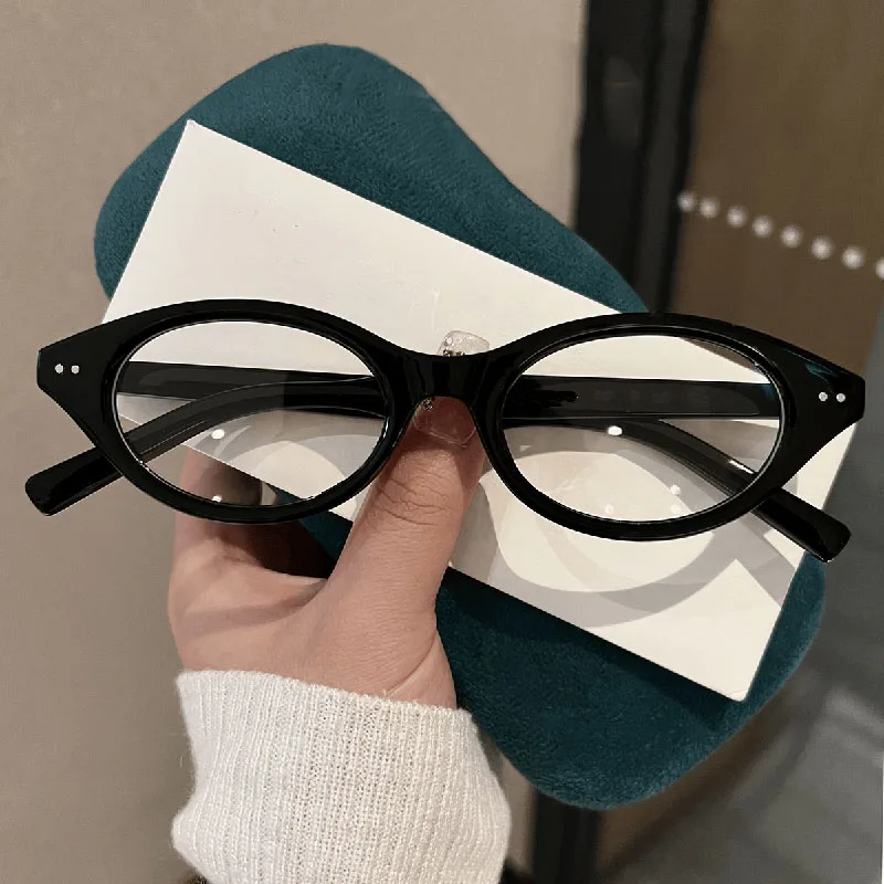 

Hot Ins Small Frame Oval Glasses Women&Men Blocking Blue Light Computer Eyeglasses Optical Spectacle Eyewear Frame New 2025