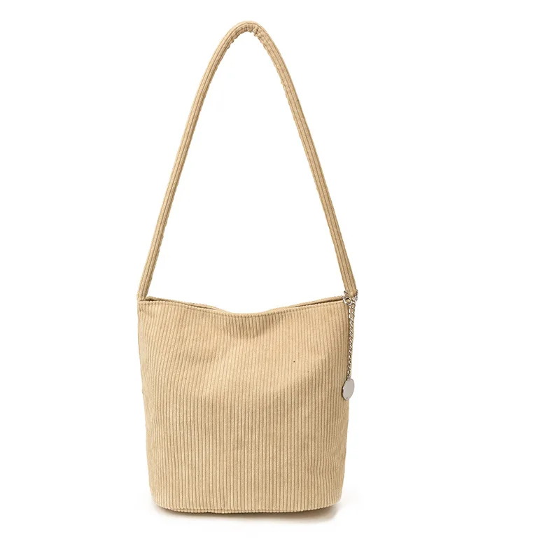 حقيبة كتف كلاسيكية من سروال قصير لعام 2025، حقيبة كبيرة بسيطة، حقيبة دلو بمقبض علوي بلون سادة، محفظة كروس متعددة الاستخدامات، أنيقة