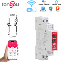 WiFi Circuit Breaker  2P 16A 100-240V AC Over/Undervoltage Auto/Manual Reclose Tuya Smart Life APP Control L/N or L/L TONGOU