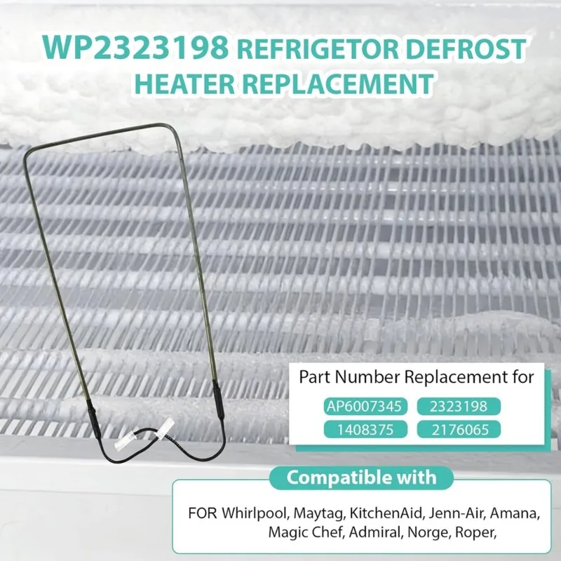 Aquecedor de Degelo A83G para Refrigeradores Maytag Kitchenaid Kenmore WP2323198 2323198 120V - Compatível com os Modelos 2188175 AP6007345 1408375 21